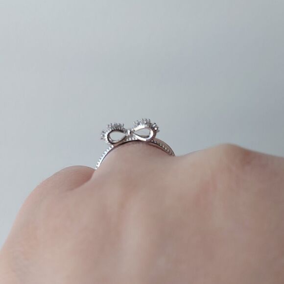 925 Sterling Silver Bow Ring - Picture 9 of 9